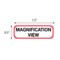 Nevs Position Labels - Magnification View 1/2" x 1-1/2" White w/Red & Black XP-350 - alternate 2